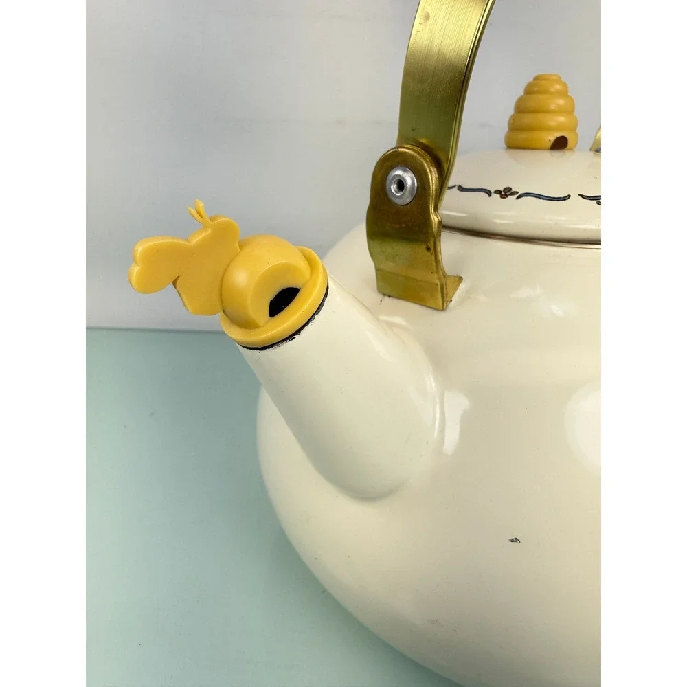 Vintage 90s Selandia Winnie the Pooh Piglet Teapot Enamel Bee Whistle Disney